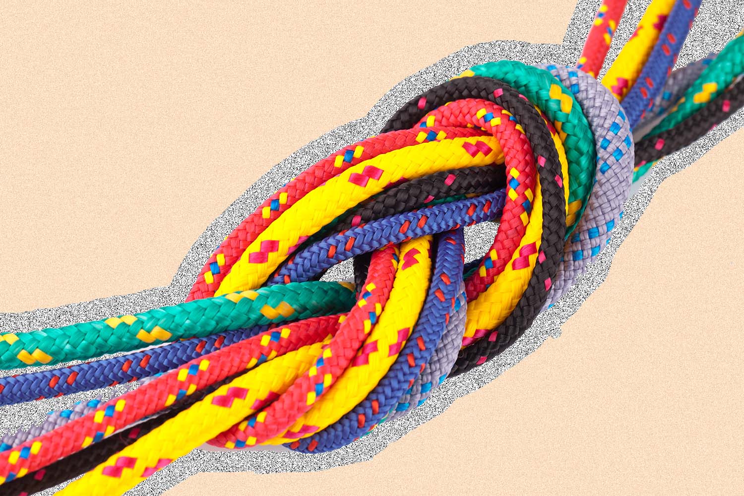 knot made up of many colors