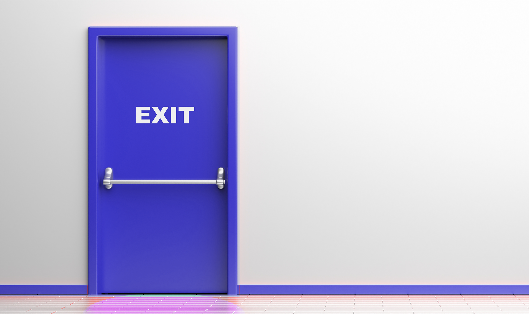 Image of door with exit sign on it